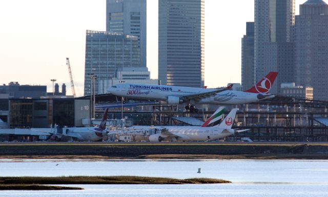 Airbus A330-300 (TC-LNC) - Turkish A330-300 with special 300th aircraft markings landing 15R at BOS on 4/7/21. 