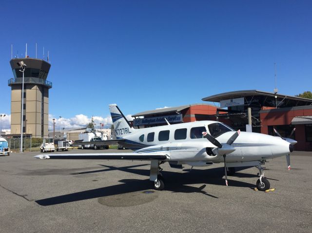 Piper Navajo (N727RL) - At Bellingham, WA after arriving from Ketchikan, AK