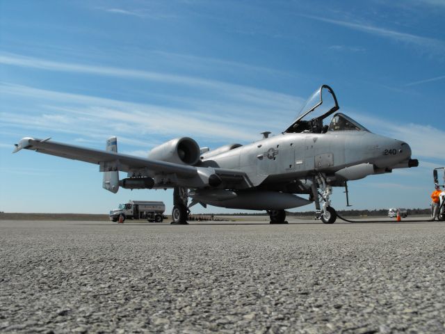 Fairchild-Republic Thunderbolt 2 (80-0240) - A-10 Warthog from Davis-Monthan AFB stopping in Tally for some gas.