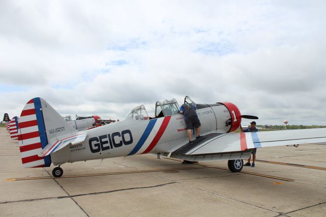 North American T-6 Texan (N65370) - N65370- Skytyper 1 preparing to fly a demo