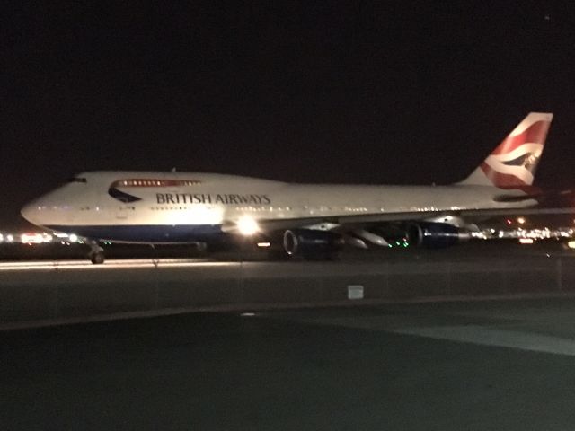 Boeing 747-200 — - Heading for Runway 26R at LAS.  Non-stop to London