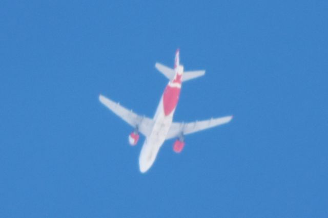 Airbus A319 (C-FYKW) - C-FYKW Airbus A-319 114 AIR CANADA  ROUGE AC1974 De Montréal YUL. Vers Québec YQB. Altitude 7014 Mètres. Vitesse 837 KM/H. Survolant la ville de Lavaltrie QC. Le 30-01-2025 à 13:50.