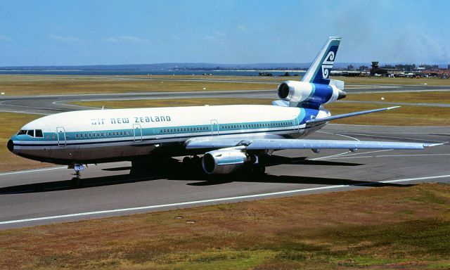 McDonnell Douglas DC-10 (ZK-NZQ) - One of the rare photos of my collections of the ANZ DC10-30 aircraft seen here at Sydney departing for Auckland as final flight TE506, This was the sister aircraft to ZK-NZP lost on Mt Erebus in 1979. The next day the new 747B-219 ZK-NZV started operating this flight