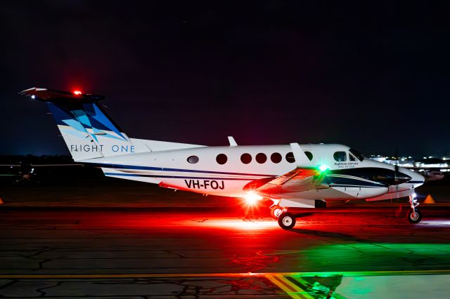 Beechcraft Super King Air 200 (VH-FOJ) - FOJ returning to base from Narrabri