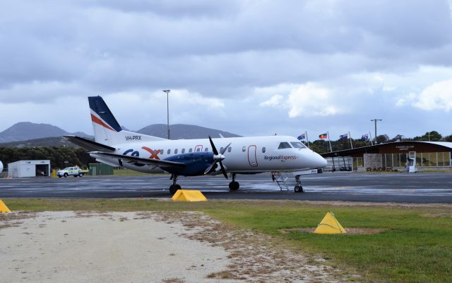 Saab 340 (VH-PRX) - REX saab at Flinders Island, Feb 2022