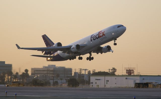 Boeing MD-11 (N521FE) - Morning departure from Los Angeles, California USA.