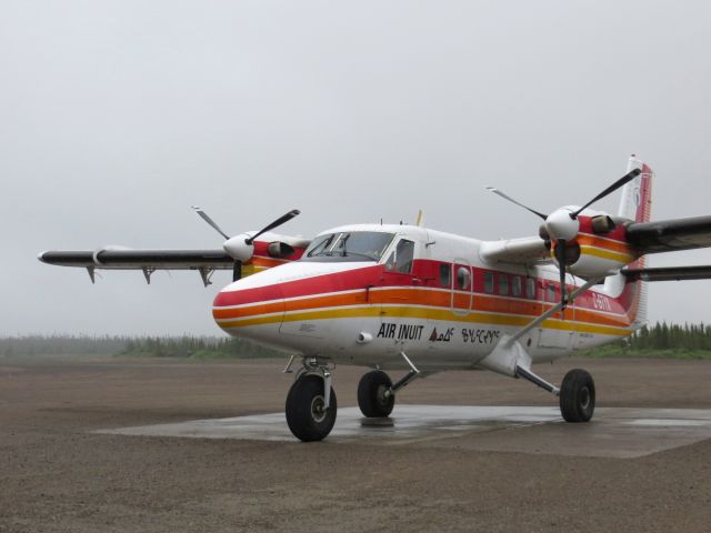 De Havilland Canada Twin Otter (C-GTYX) - C-GTYX, An Air Inuit Twin Otter, taking a break on a misty day - Poste Montagnais (CSF3), June 2012