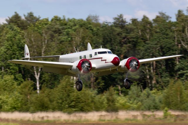 Lockheed L-12 Electra Junior (NC14999) - Electra "NC14999" arriving back at the base after a demo flight