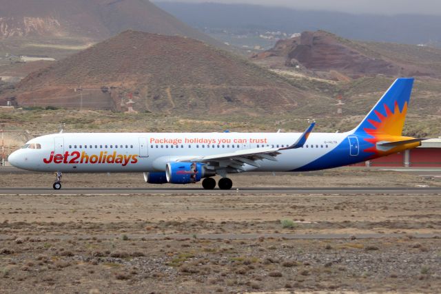 Airbus A321 (G-HLYA) - Landing on rwy 25 on 24-Mar-22 operating flight EXS755 from EGCC.