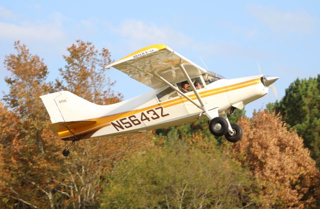 MAULE M-5 Strata Rocket (N5643Z) - A Maule M-5-180C departing Moontown Airport, Brownsboro, AL during the EAA 190 Fly-In on October 15, 2016.