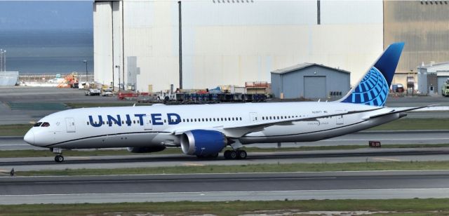 Boeing 787-9 Dreamliner (N29977) - KSFO - one of my last few photos pre USA Covid 19 shut down I was in SFO for the Airline Collectible Show 3/13/2020 taking this photo the Friday before from the Tram Station.....I sure hope we can have the March 2021 show but not sure yet.