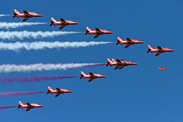 XX219 — - Red Arrows aerobatic team during Gdynia Aerobaltic airshow 2021. All BAe Systems Hawks T1 (or T1A) - tail numbers XX188, XX219, XX232, XX242, XX245, XX310, XX311, XX319, XX322, XX325. Photo taken on August 22, 2021.