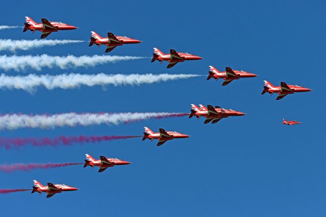 XX219 — - Red Arrows aerobatic team during Gdynia Aerobaltic airshow 2021. All BAe Systems Hawks T1 (or T1A) - tail numbers XX188, XX219, XX232, XX242, XX245, XX310, XX311, XX319, XX322, XX325. Photo taken on August 22, 2021.