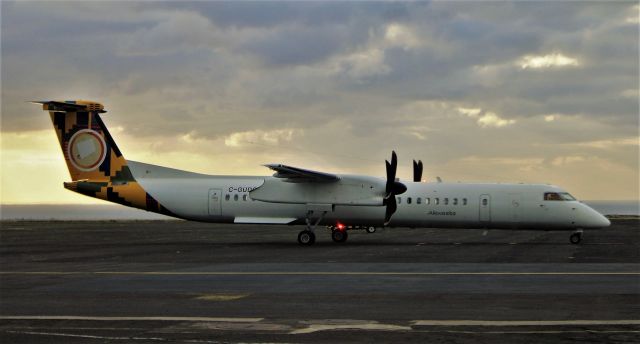 de Havilland Dash 8-400 (C-GUDC) - Santa Maria Island International Airport - LPAZ. 2022-01-21. "refuel & night stop, between St.John's and Nouakchott."