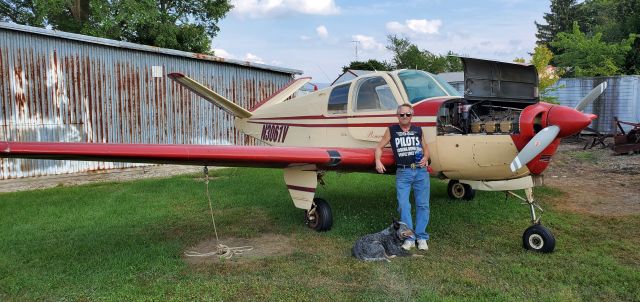 Beechcraft 35 Bonanza (N3061V) - Test running the engine 