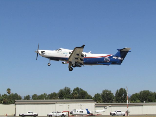 Pilatus PC-12 (N970NA) - Taking off RWY 24