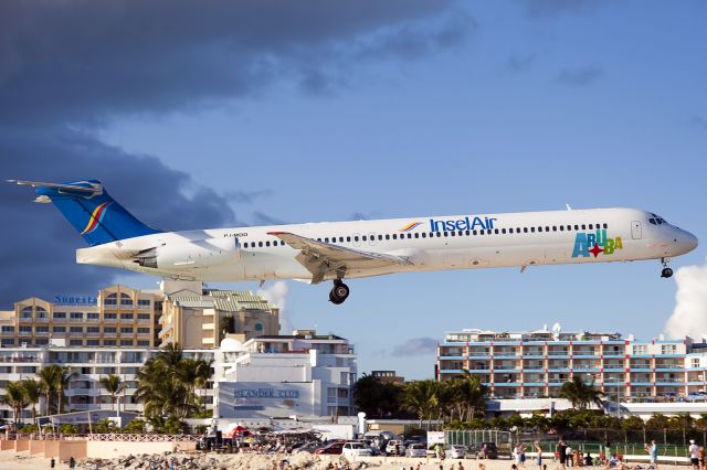 McDonnell Douglas MD-80 (PJ-MDD) - My first photo of an Insel Air Plane and a MD-80 - Feb 18, 2012