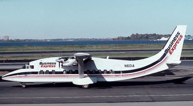 Short SD3-60 (N601A) - picture from the BEX ops tower of N601A taxing to North Cargo 1994