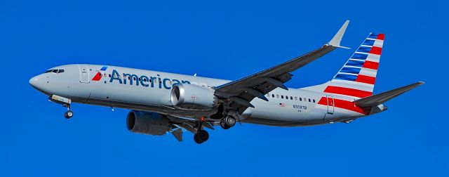 Boeing 737 MAX 8 (N308TB) - N308TB American Airlines Boeing 737-8 MAX s/n 67989 - Harry Reid International Airport  KLASbr /Photo: TDelCorobr /January 8, 2024