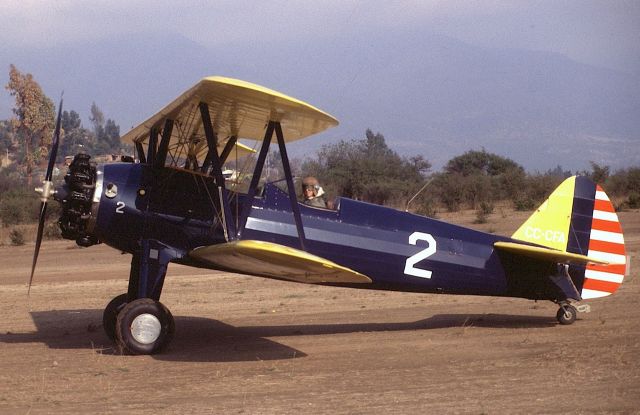 Boeing PT-17 Kaydet (CC-CFA) - Boeing A75N1/ PT-17 Stearman.br /Olmué, Chilebr /Photo: 20.05.1991