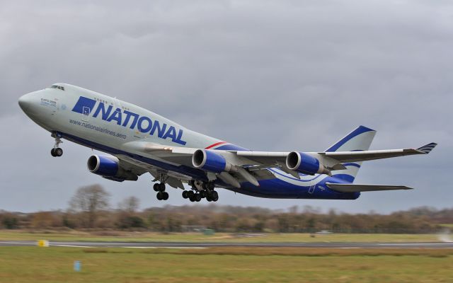 Boeing 747-400 (N952CA) - national b747-4f n952ca dep shannon 23/3/16.