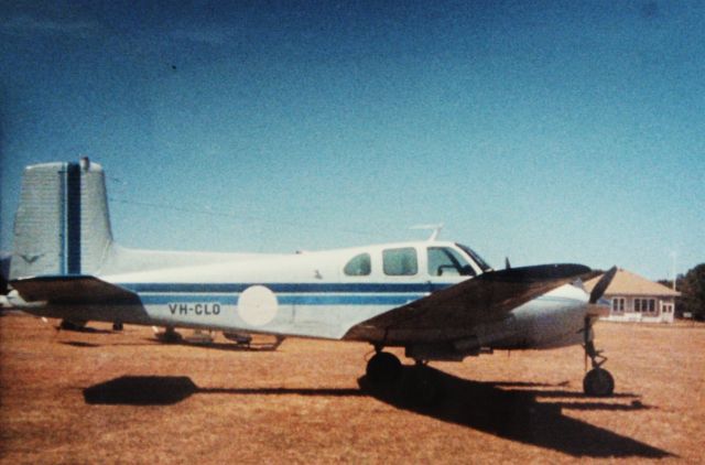 VH-CLO — - Penisula Air Services twin bonanza at Flinders Island, circa 1982. The owner of the company owned a farm on the Island and was a regular visitor