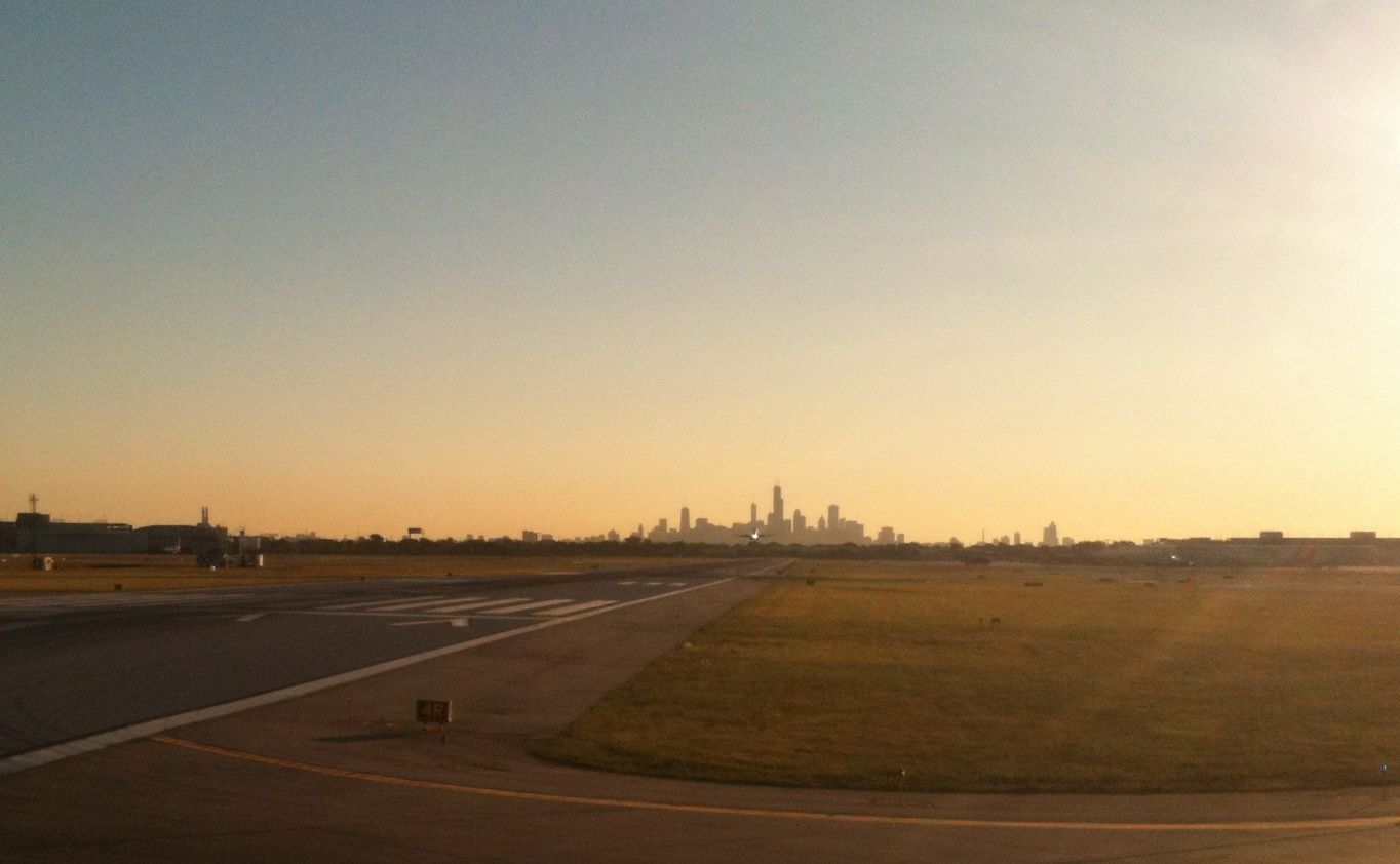 — — - Awesome early morning view of downtown...