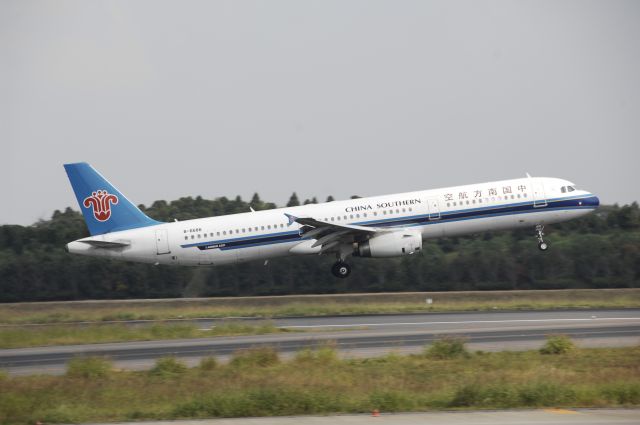 Airbus A321 (B-8868) - Landing at NRT Airport Runway 16L on 2011/10/10