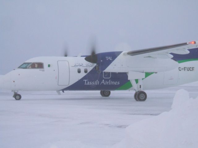 C-FUCF — - Arrived at Goose Airport NL Jan16/09. Wind Chill -44c. Parked at Woodward Aviation FBO.