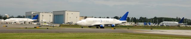 Boeing Dreamlifter (N249BA) - Three Of A Kind Boeing LCF DreamLifters (View Full Size)