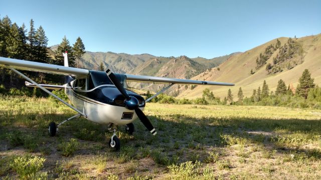 Cessna Skylane (N225M) - June 18, 2016 at Cabin Creek Airstrip in Idaho.