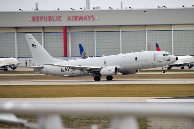 Boeing P-8 Poseidon (002) - Departing Runway 5-L on 12-07-20