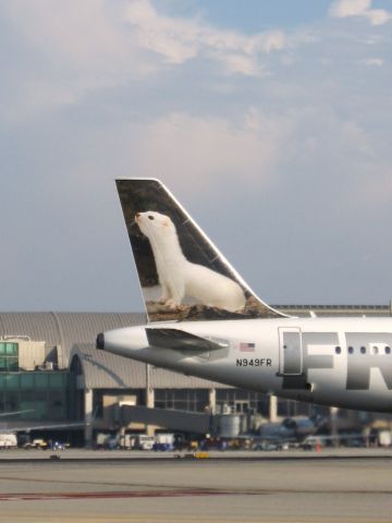 Airbus A319 (N949FR) - Holding on RWY 19R