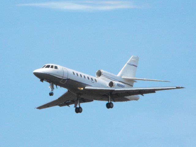 Dassault Falcon 50 (N265G) - This Tri-Engine Business Jet is shown on final in the Spring of 2013.