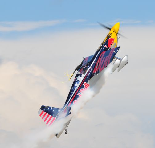 ZIVKO Edge 540 (N423KC) - Kirby Chambliss Edge 540 takeoff at Oshkosh 2012