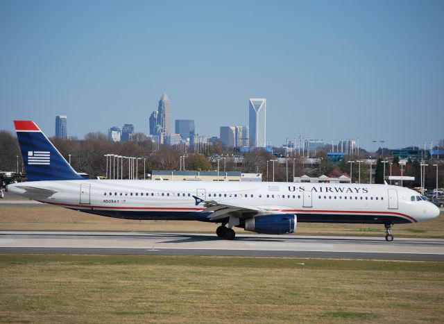 Airbus A321 (N509AY) - Take-off roll 18C - 2/28/12