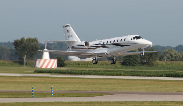 Cessna Citation Sovereign (N110LE) - Departing rwy niner on 8/16/11