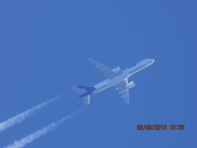 Boeing 757-200 (N971FD) - FedEx flight 542 from MEM to GTF over Southeastern Kansas at 34,000 feet.