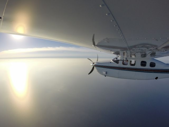 — — - Crossing Lake Michigan on way to KOSH19 8,000 feet