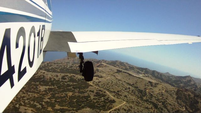 — — - Landing at Catalina's Airport in the Sky