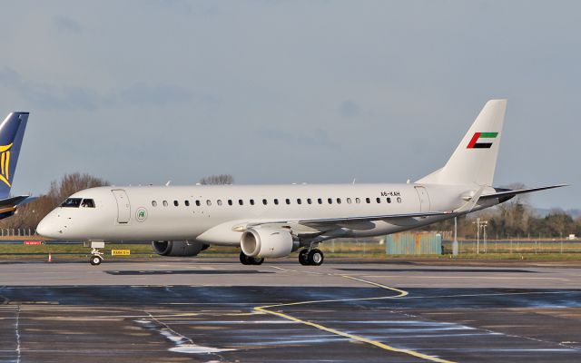 Embraer ERJ-190 (A6-KAH) - al habtoor group emb erj-190 a6-kah taxing onto stand at shannon 3/2/18.