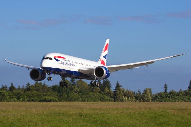 G-ZBJB — - British Airways 787-8 Landing at KPAE after a test flight.