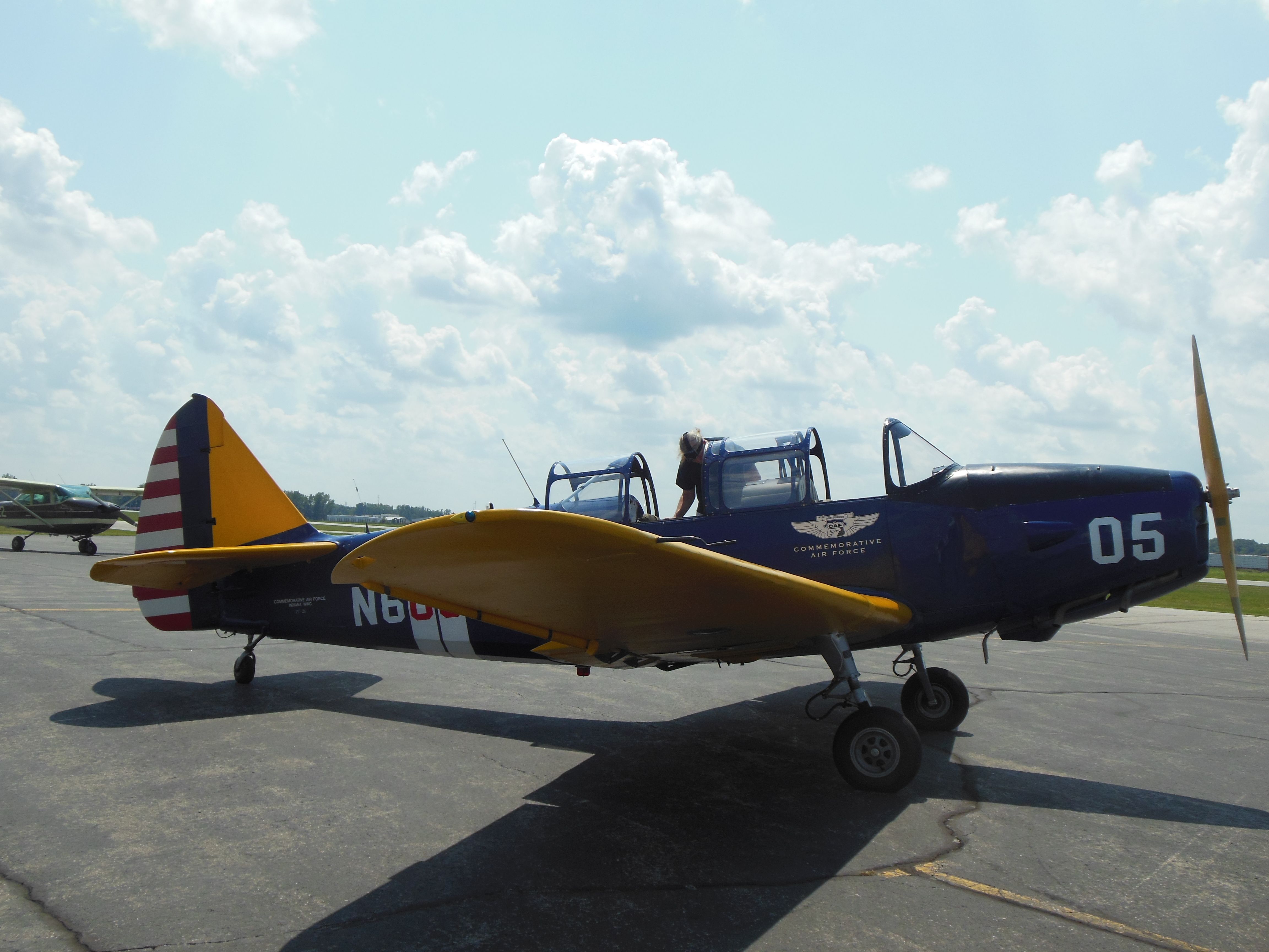 FLEET PT-26 Cornell (N60535) - Thats me climbing aboard.