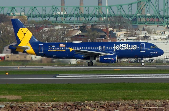 Airbus A320 (N775JB) - Vets in Blue heading out to San Juan