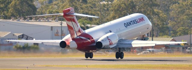 VH-NXN — - VH-NXN Rotating for its flight to Brisbane. Gladstone Runway 28.