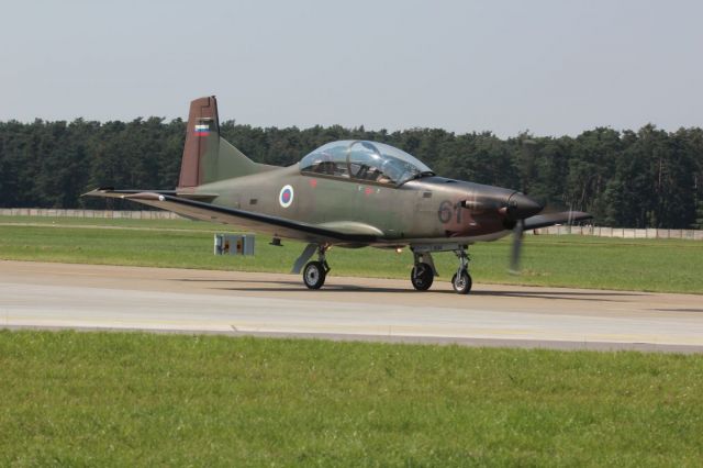 HAWKER DE HAVILLAND PC-9 — - Pilatus PC-9 taxiing after demo flight at SIAF 2021