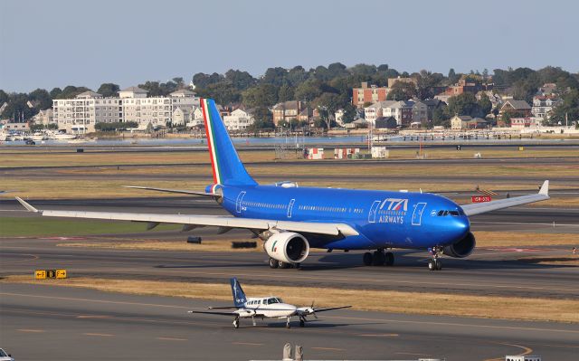 Airbus A330-200 (EI-EJG) - ITA A330 taxing, Cape air taxiing too! look at the size comparison!