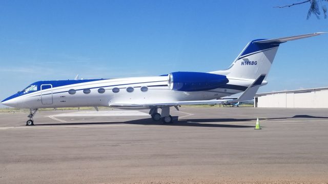 Gulfstream Aerospace Gulfstream IV (N146BG) - Took by Helicopters and More on YouTube.br /Took the picture standing at the fence behind the Sky Rider Cafe.