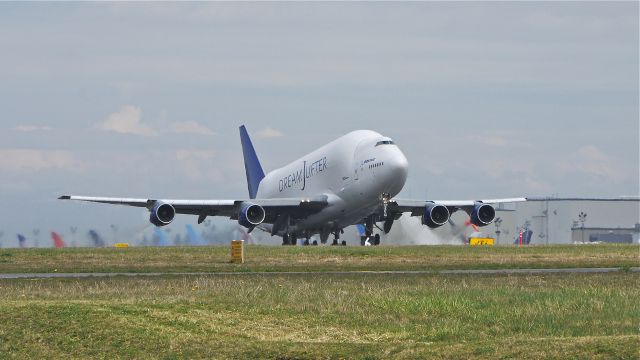 Boeing 747-400 (N249BA) - GTI4536 on rotation from runway 16R beginning a flight to KCHS on 3/28/13. (LN:766 cn 24309).