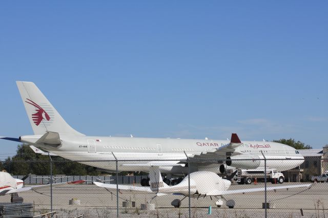 Airbus A340-200 (A7-HHK) - A7-HHK on the ramp at KLEX for the World Equestrian Games